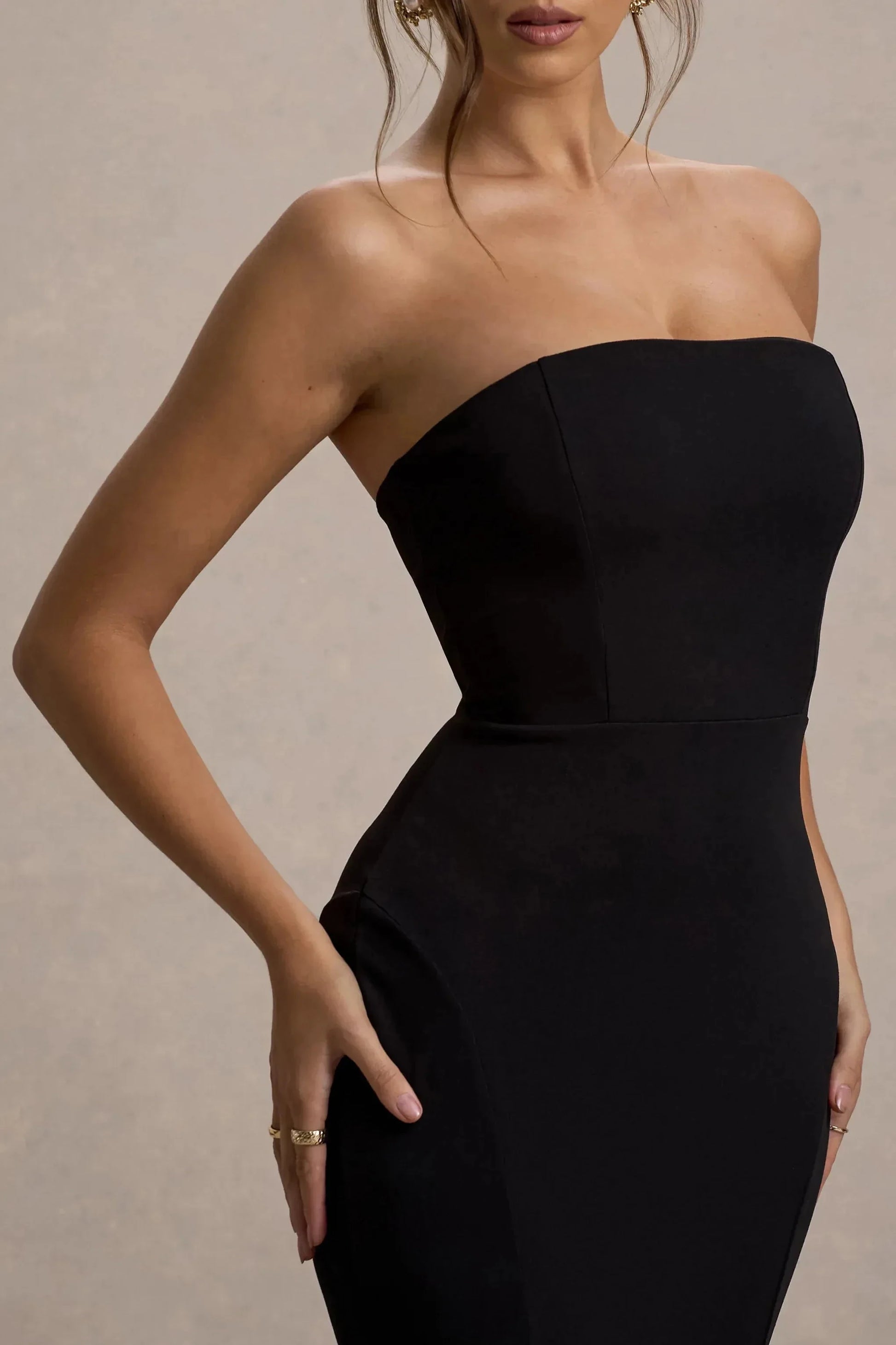 Dashing Mermaid Strapless Sleeveless Open Back Floor Length Prom Dress by YiHuiw