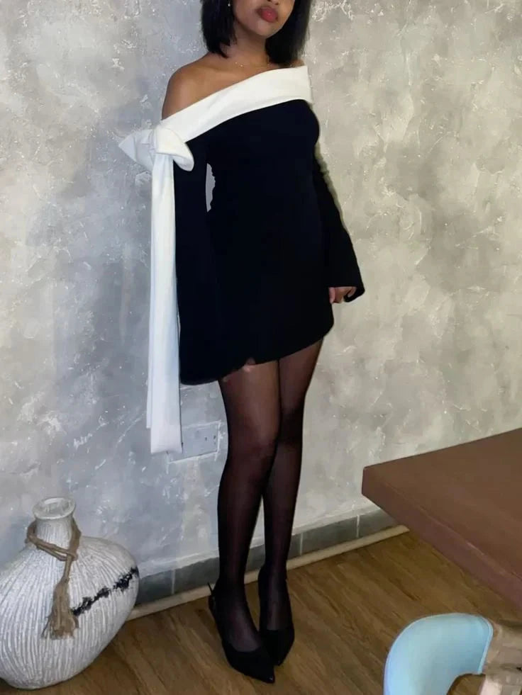 Dress Women Short Party Dress Cocktail Dresses Homecoming Dress simple gentle atmospheric and unique desi Bring summer colors to enhance whiteness by YiHuiw