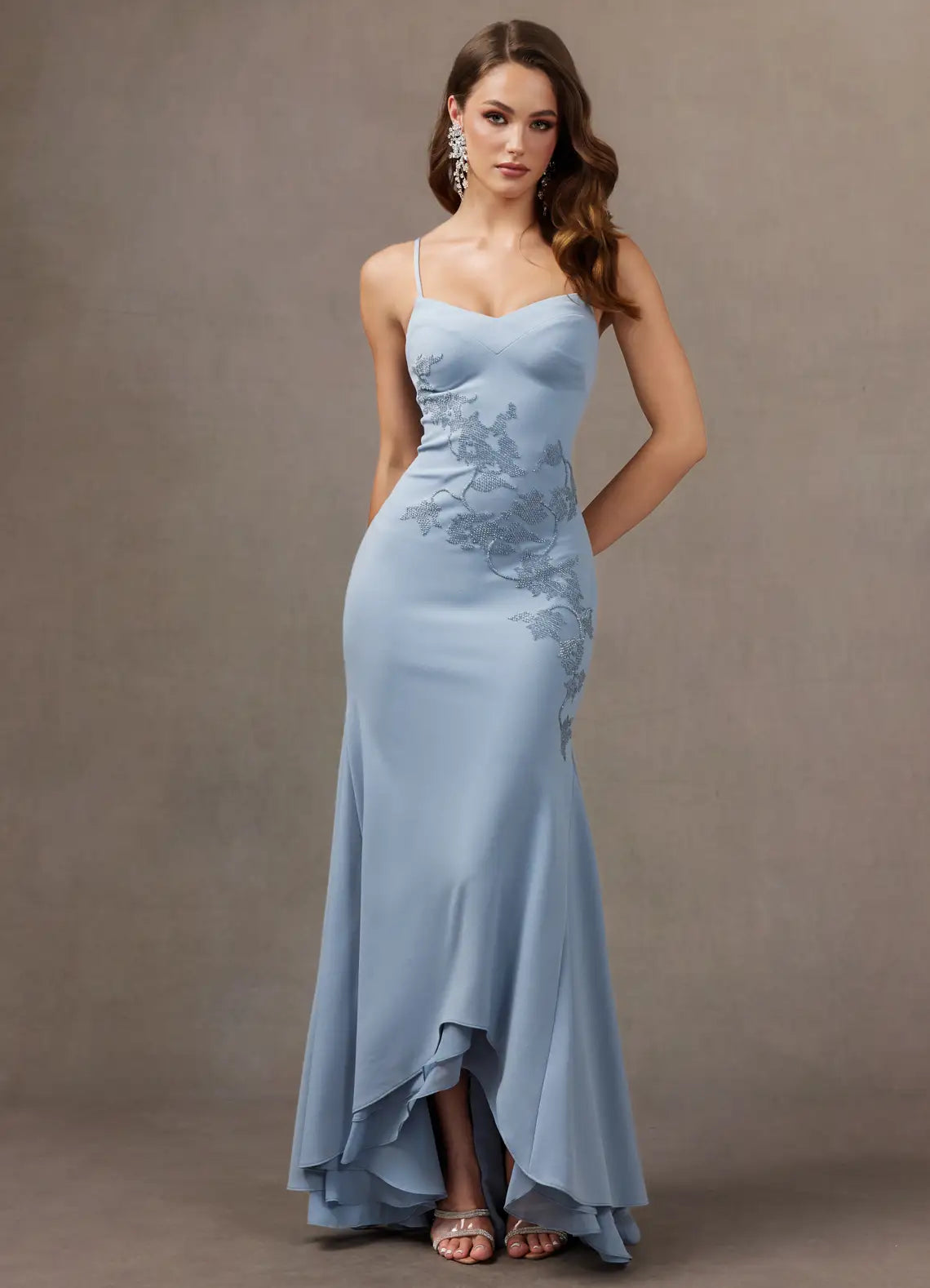 Blue Mermaid Sweetheart Lace Floor-Length Wedding Dress - Yihuiw by Yihuiw