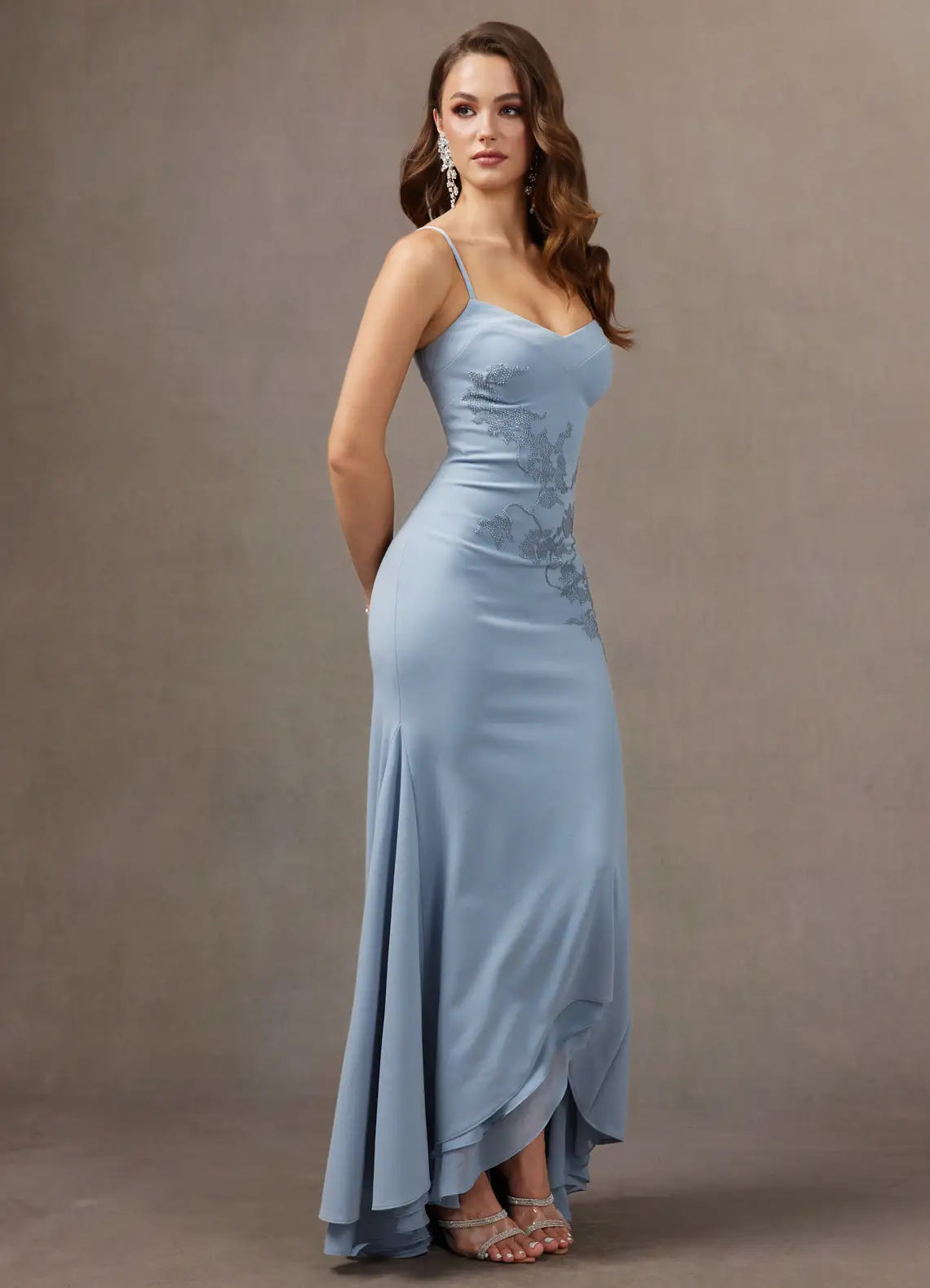 Blue Mermaid Sweetheart Lace Floor-Length Wedding Dress - Yihuiw by Yihuiw