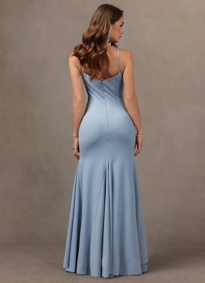 Blue Mermaid Sweetheart Lace Floor-Length Wedding Dress - Yihuiw by Yihuiw