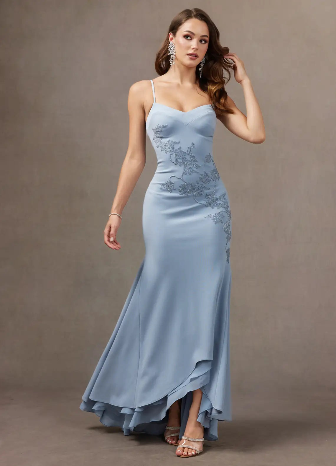 Blue Mermaid Sweetheart Lace Floor-Length Wedding Dress - Yihuiw by Yihuiw