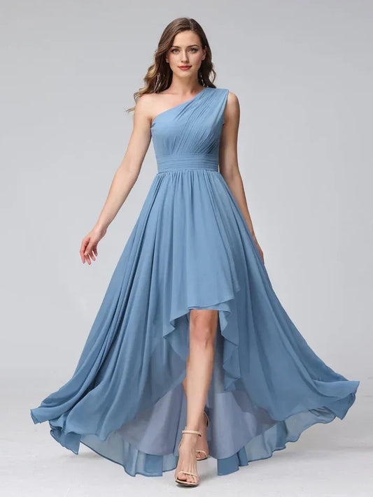 Chiffon Pleated Wedding Dress - Yihuiw by Yihuiw