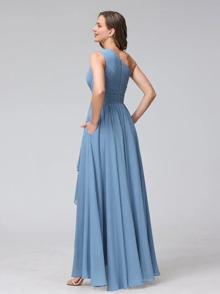 Chiffon Pleated Wedding Dress - Yihuiw by Yihuiw