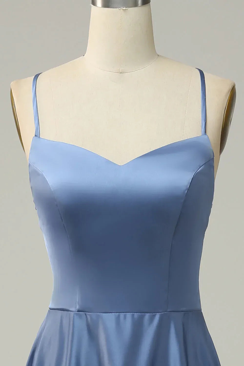 Spaghetti Strap Satin Wedding Dress - Yihuiw by Yihuiw