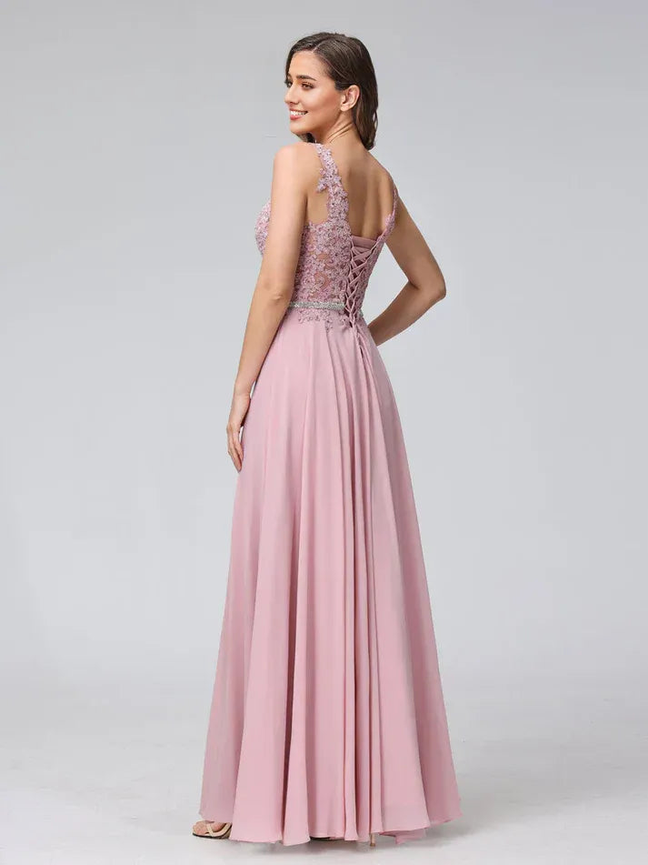 Chiffon Beaded Wedding Dress - Yihuiw by Yihuiw