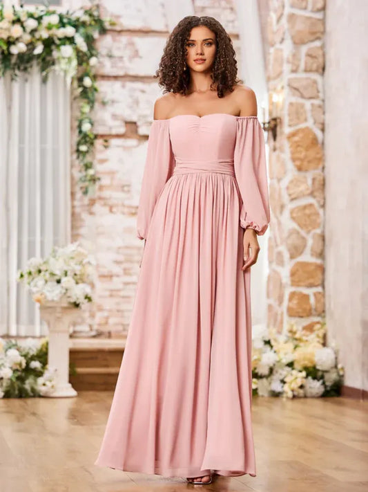 Chiffon High Slit Wedding Dress - Yihuiw by Yihuiw
