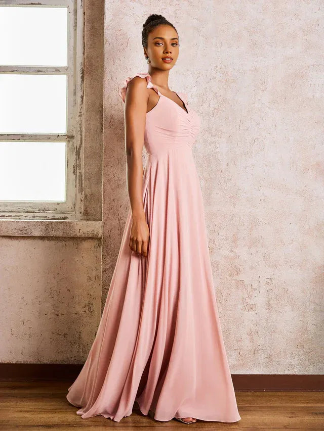 Empire Waist Sweetheart Chiffon Ruffled Wedding Dress - Yihuiw by Yihuiw