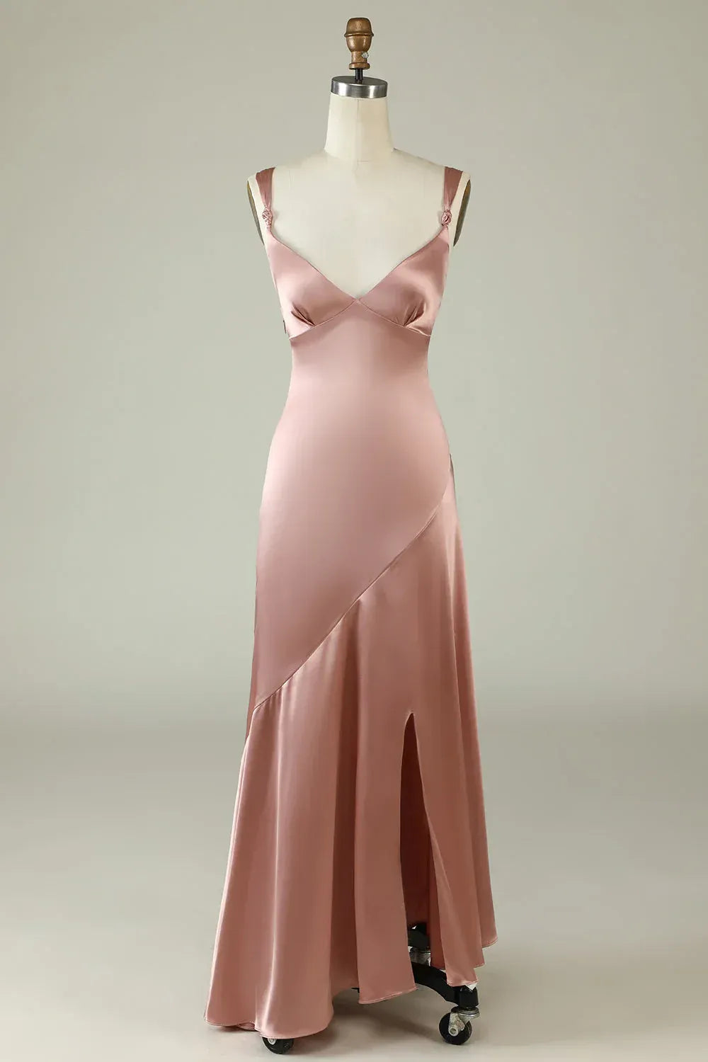 Mermaid Satin High Slit Wedding Dress - Yihuiw by Yihuiw
