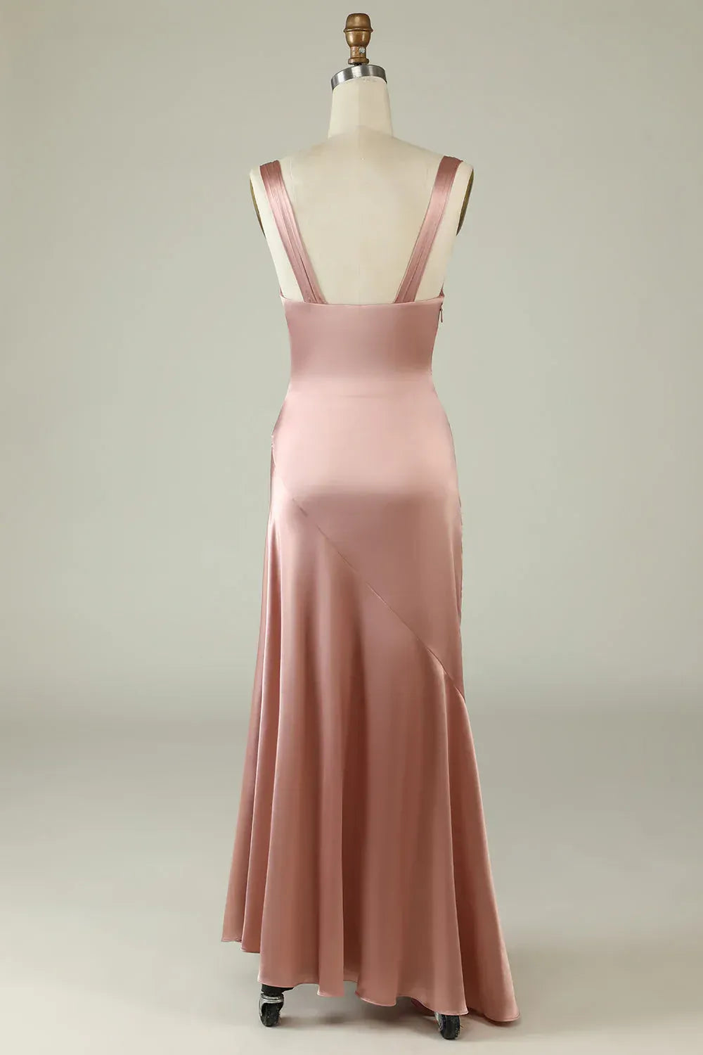 Mermaid Satin High Slit Wedding Dress - Yihuiw by Yihuiw