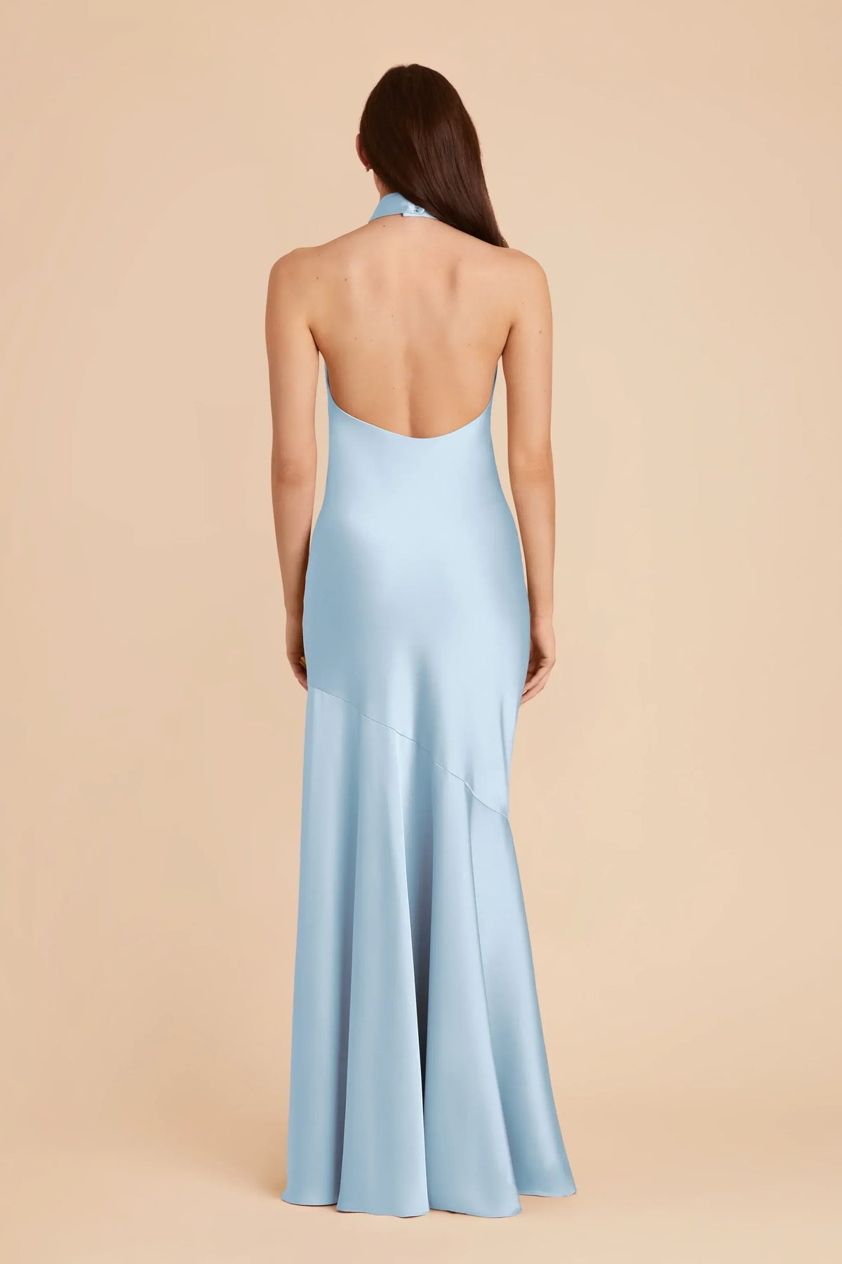 Mermaid Halter Satin High Slit Wedding Dress - Yihuiw by Yihuiw