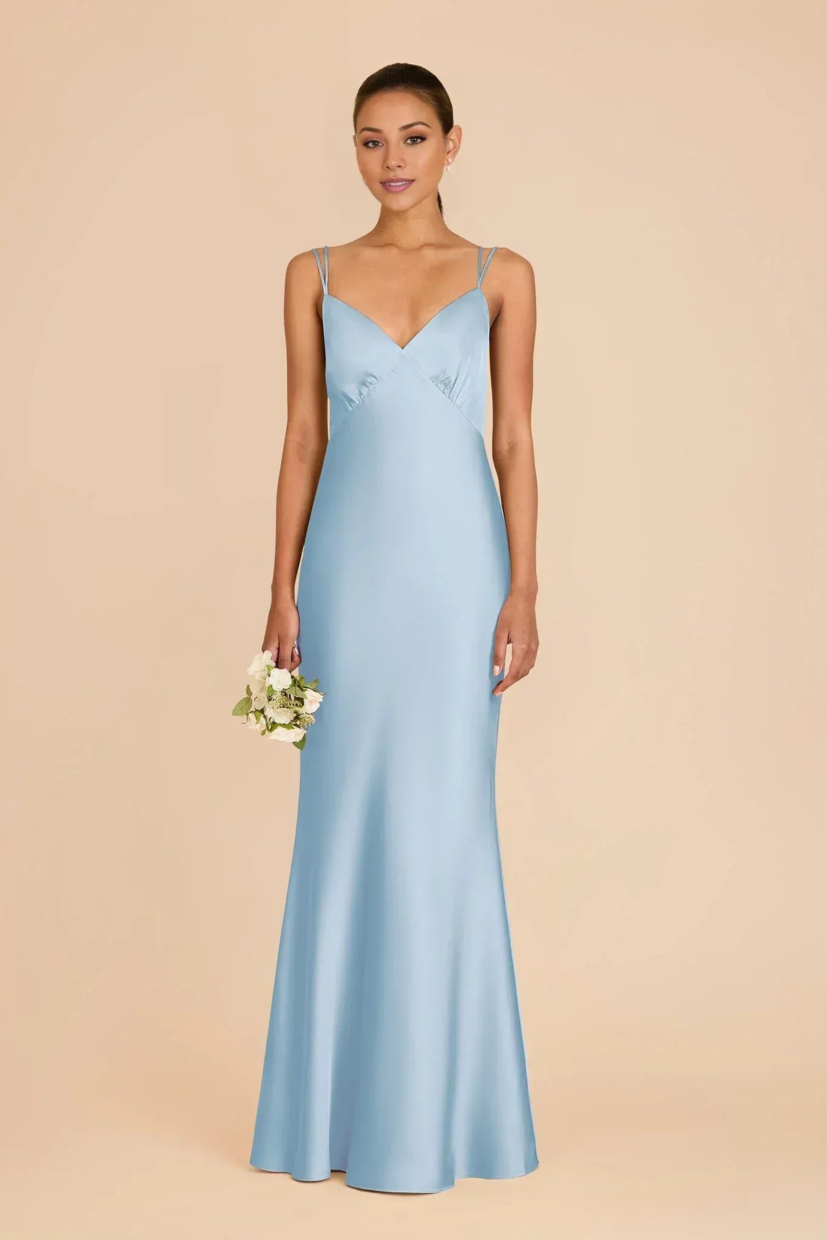 Mermaid Spaghetti Strap Satin Wedding Dress - Yihuiw by Yihuiw