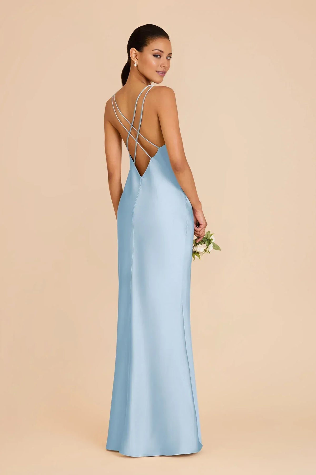 Mermaid Spaghetti Strap Satin Wedding Dress - Yihuiw by Yihuiw