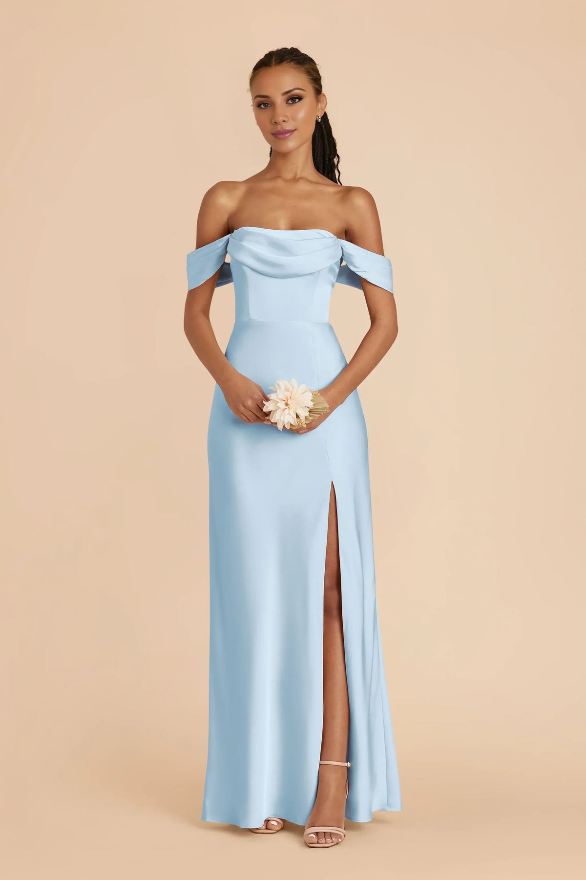 Mermaid Satin High Slit Wedding Dress - Yihuiw by Yihuiw