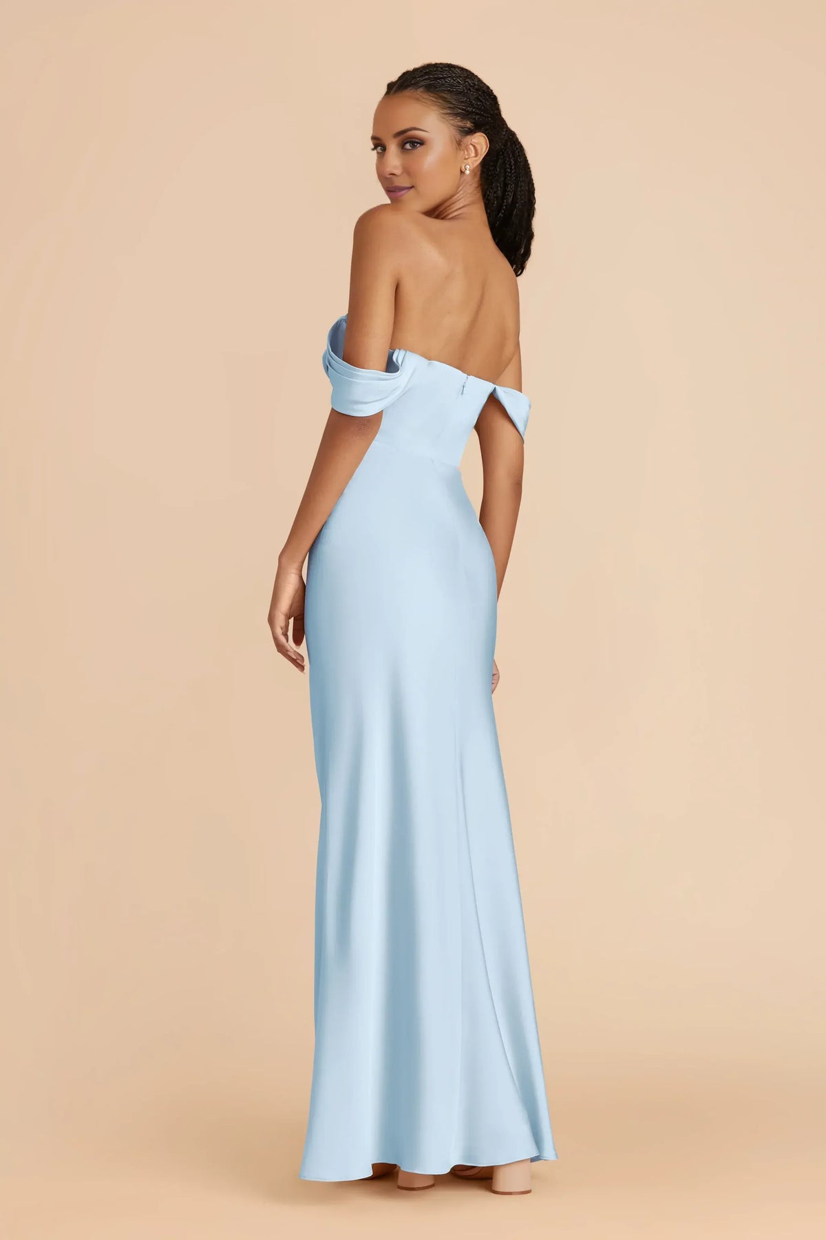 Mermaid Satin High Slit Wedding Dress - Yihuiw by Yihuiw