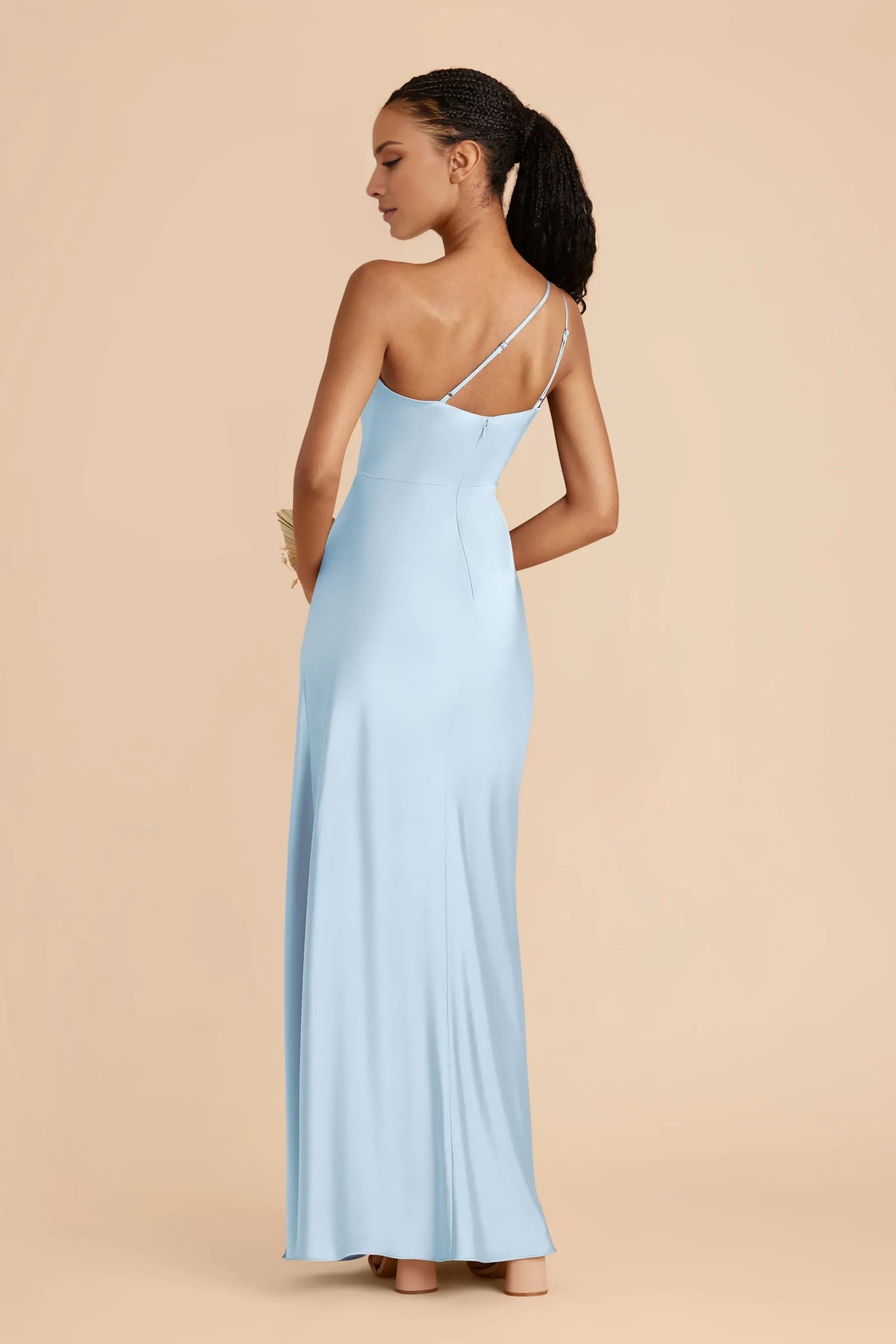 Mermaid Spaghetti Strap Satin High Slit Wedding Dress - Yihuiw by Yihuiw