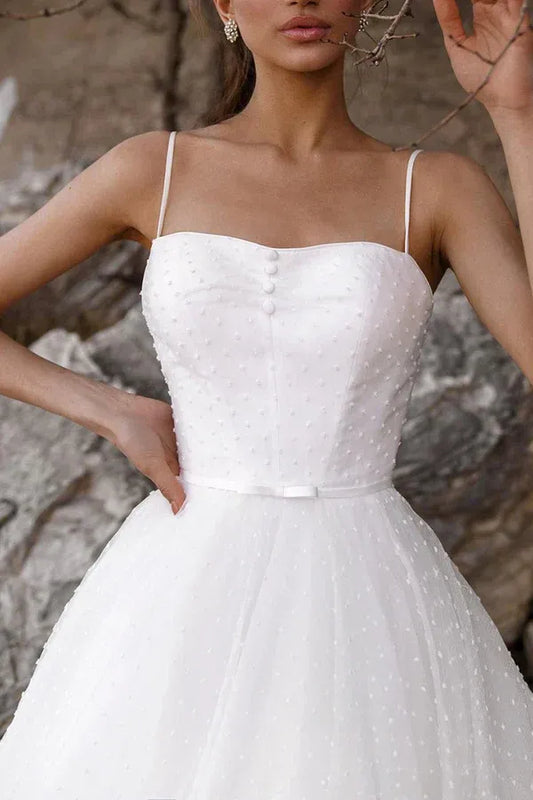 A-Line Sweetheart Floor-Length Wedding Dress - Yihuiw by Yihuiw