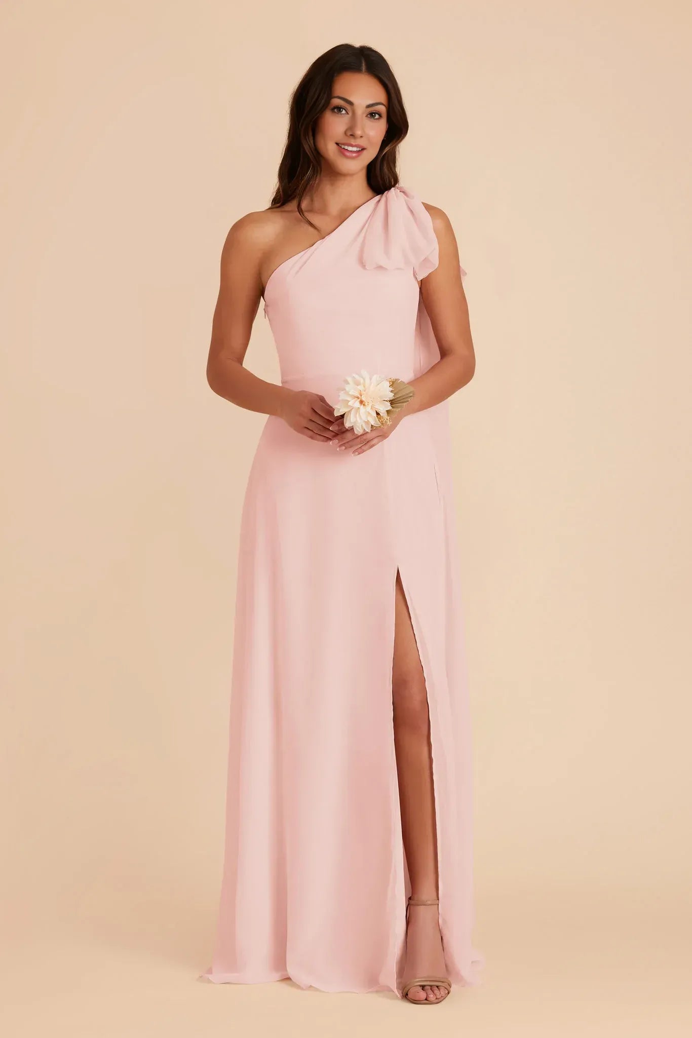 A-Line One-Shoulder Floor-Length Wedding Dress - Yihuiw by Yihuiw