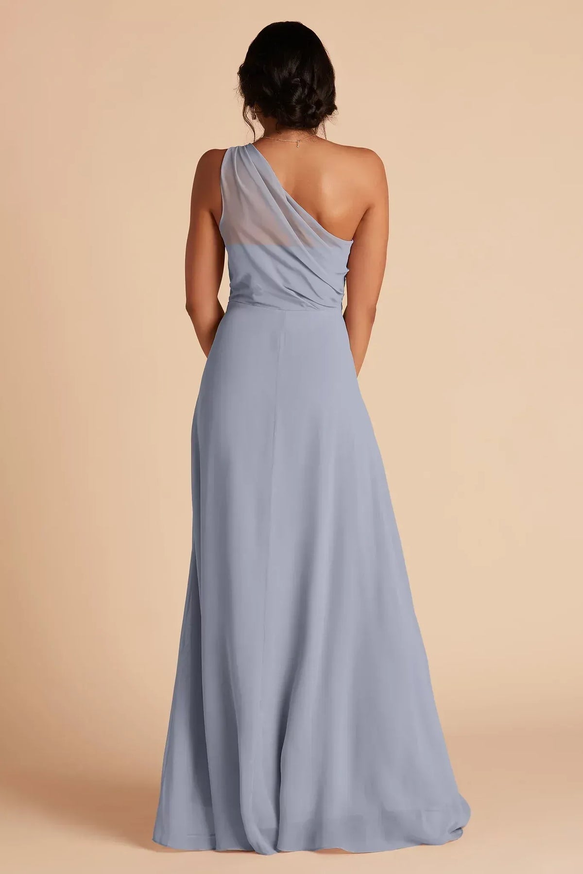 A-Line One-Shoulder Sleeveless Floor-Length Wedding Dress - Yihuiw by Yihuiw