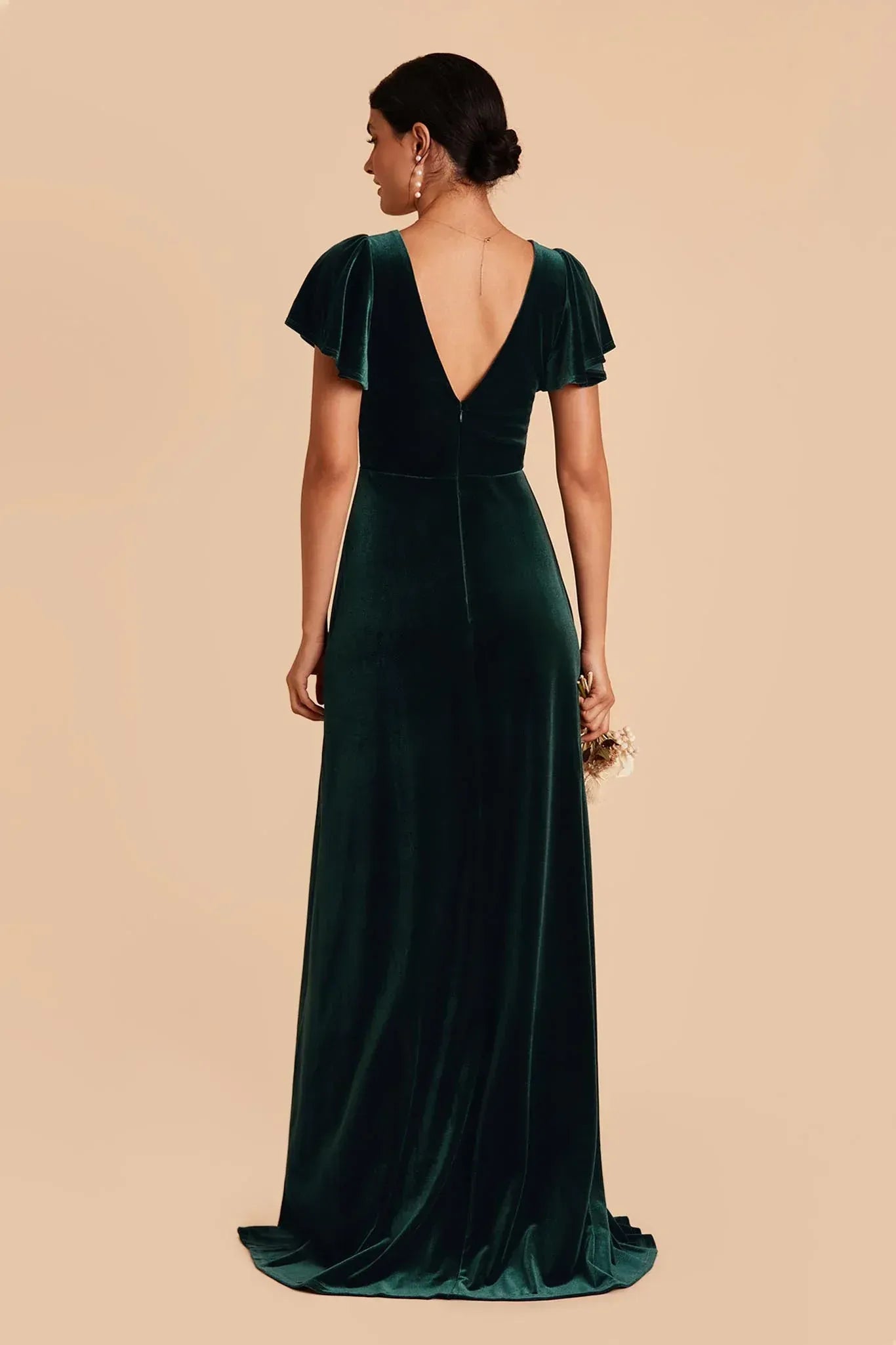 A-Line V-Neck Floor-Length Wedding Dress - Yihuiw by Yihuiw
