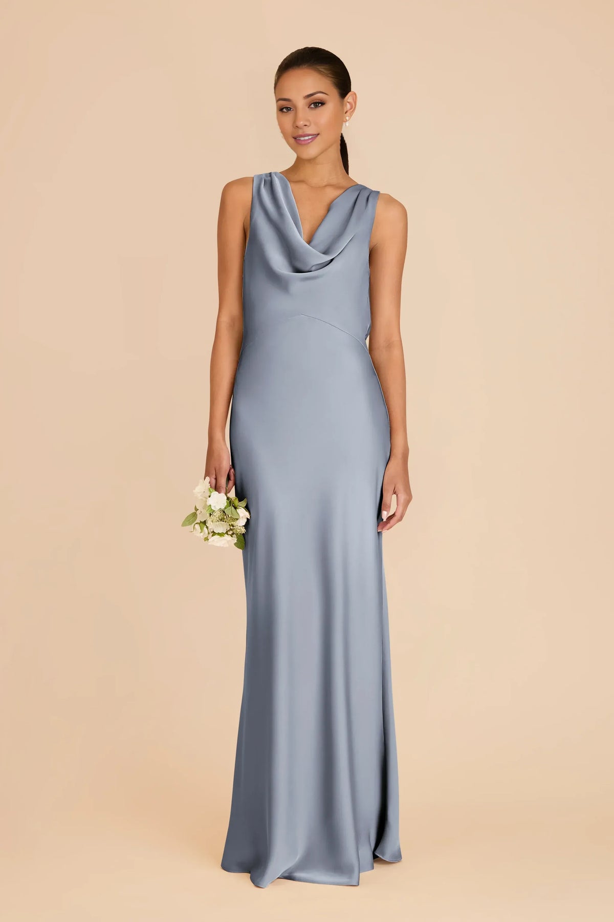 Mermaid Cowl Neck Sleeveless Floor-Length Wedding Dress - Yihuiw by Yihuiw