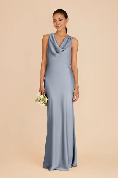 Mermaid Cowl Neck Sleeveless Floor-Length Wedding Dress - Yihuiw by Yihuiw
