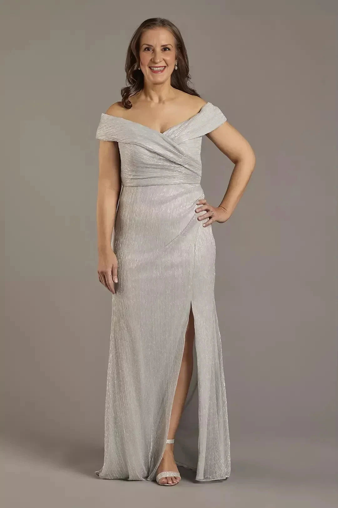 Elegant Mermaid Off Shoulder Sleeveless Zipper Back Floor Length Mother of the Bride Dress by YiHuiw