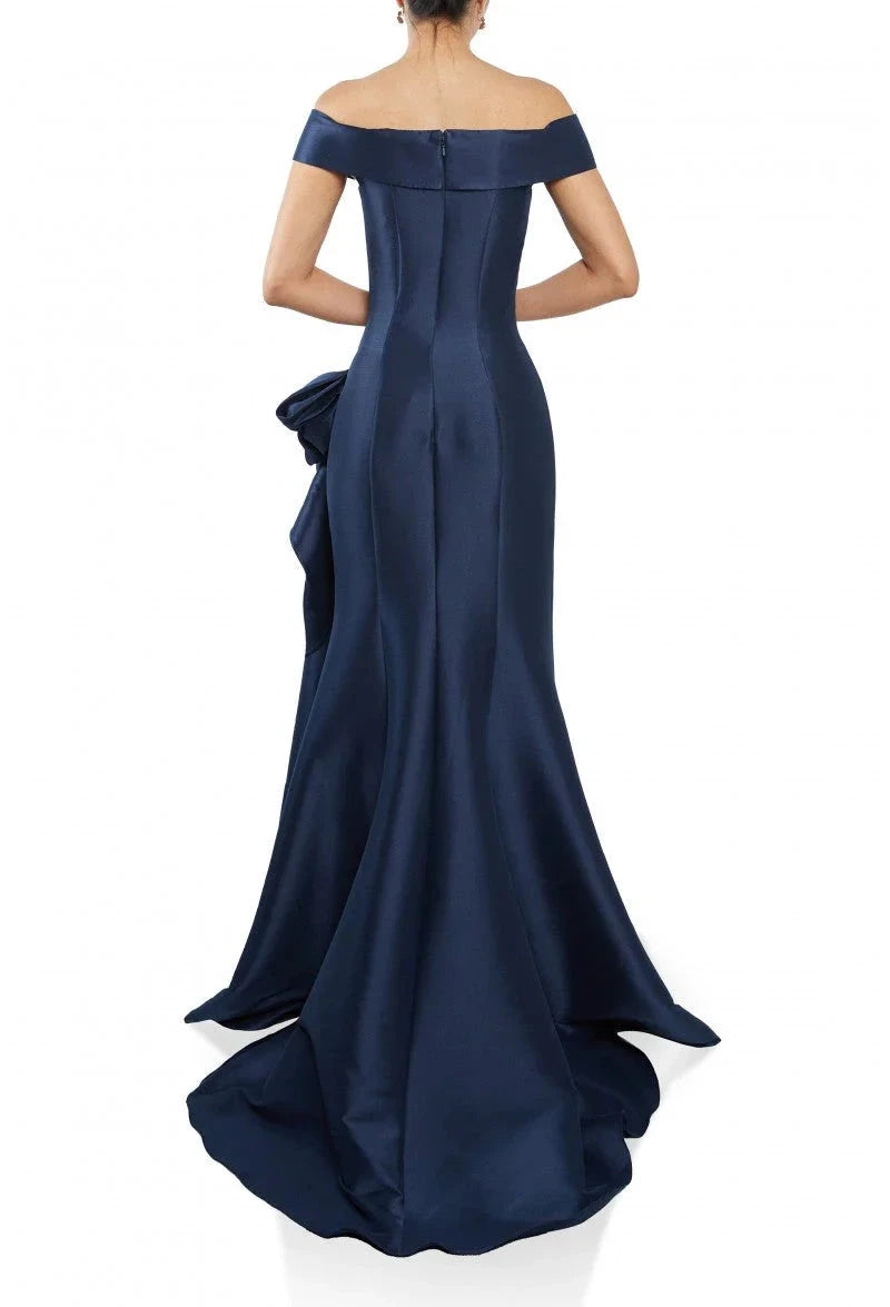 Elegant Mermaid Sweetheart Off Shoulder Zipper Back Train Floor Length Prom Dress by YiHuiw