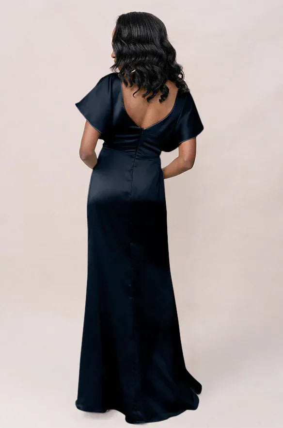 Mermaid V-Neck Open Back Floor-Length Wedding Dress - Yihuiw by Yihuiw