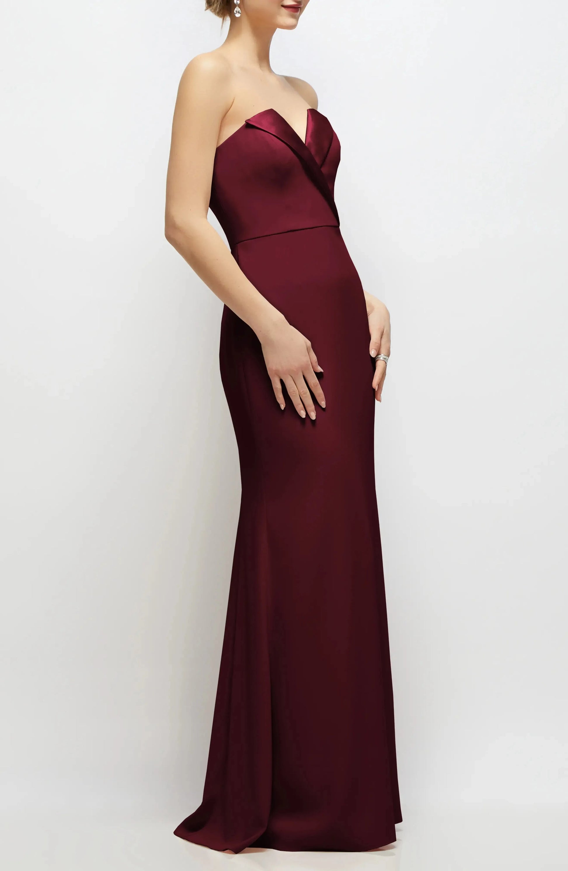 Elegant Trumpet Strapless Sweetheart Open Back Maxi For Ladies Evening Dress by YiHuiw