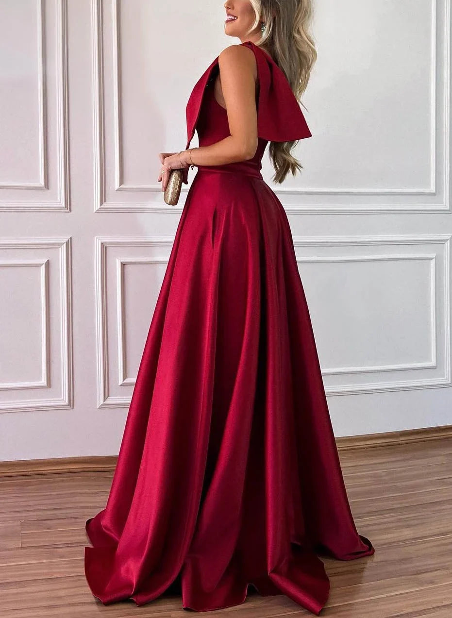 A-Line Sleeveless Floor-Length Wedding Dress - Yihuiw by Yihuiw