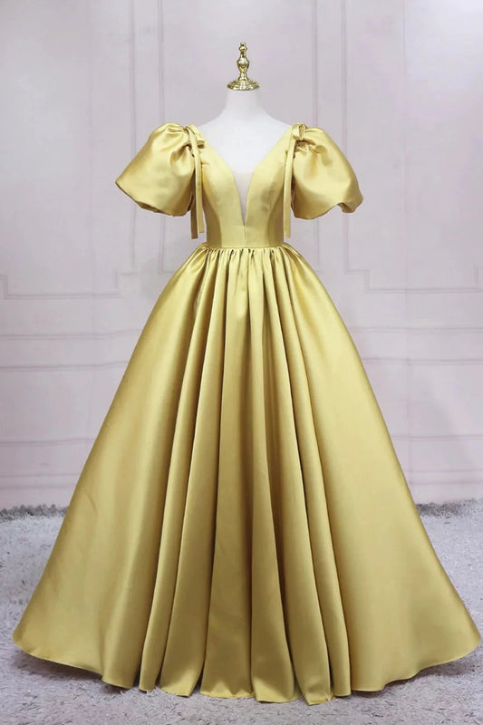 Elegant Satin Long Prom Dress Simple A-Line Red Evening Party Dress simple gentle atmospheric and unique desi Bring summer colors to enhance white by YiHuiw