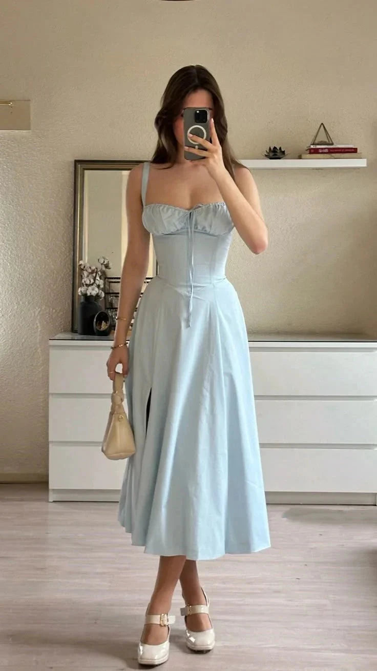 Elegant Short/Long Chiffon Homecoming Dresses Prom Dresses Evening Dresses Party Dresses simple gentle atmospheric and unique desi Bring summer colors to enhance whiteness by YiHuiw