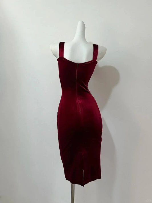 Elegant Short Velvet Homecoming Dress Prom Dress Evening Dress Party Dress Prom Dress simple gentle atmospheric and unique desi Bring summer colors to enhance whiteness by YiHuiw