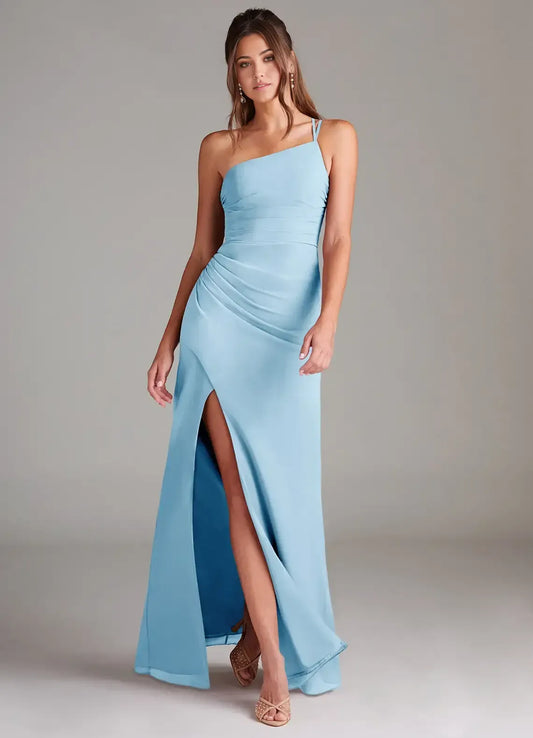 Mermaid Ruched Floor-Length Wedding Dress - Yihuiw by Yihuiw