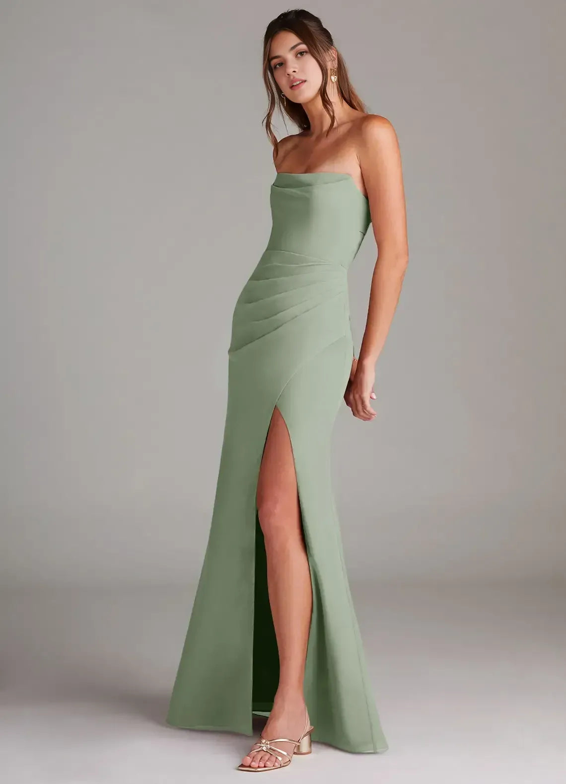 Mermaid Strapless Floor-Length Wedding Dress - Yihuiw by Yihuiw