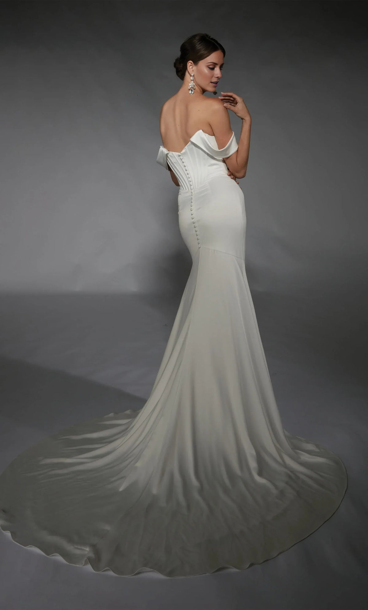 Mermaid Satin Lace-Up Back Wedding Dress - Yihuiw by Yihuiw