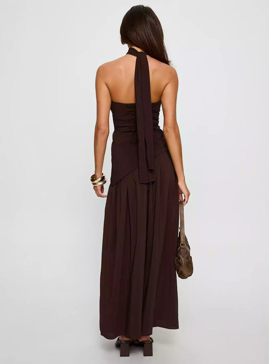 Elegant low waist strapless neckline asymmetrical waist pleats hem side zipper back tie Prom Dresses
