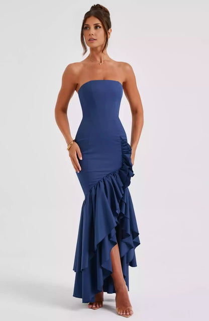 Elegante bajo con volantes, palabra de honor hasta la mitad del cuerpo, bajo alto y bajo, vestidos de graduación dulces y divertidos a la vez