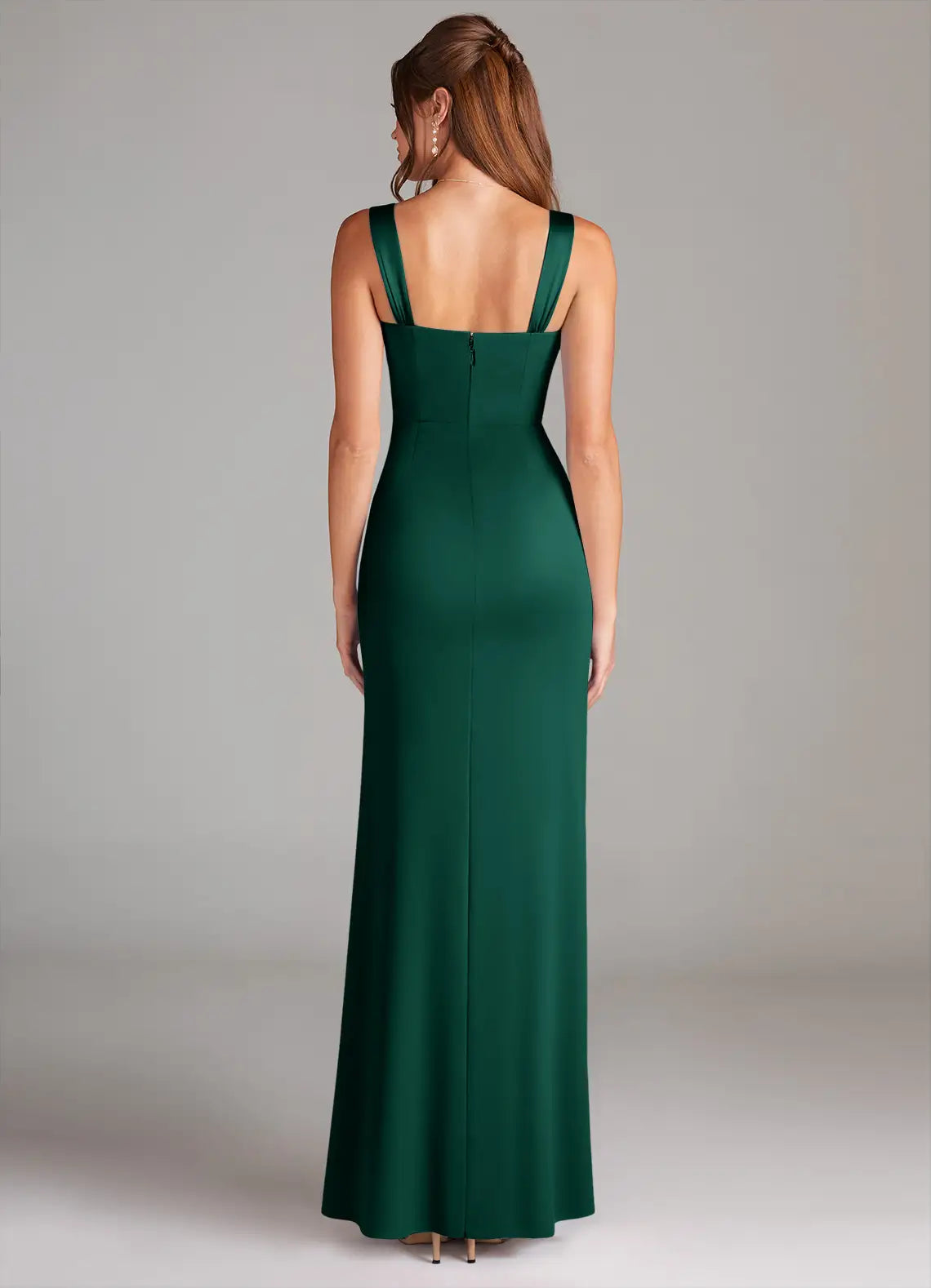 Mermaid Sweetheart Satin Pleated Floor-Length Wedding Dress - Yihuiw by Yihuiw