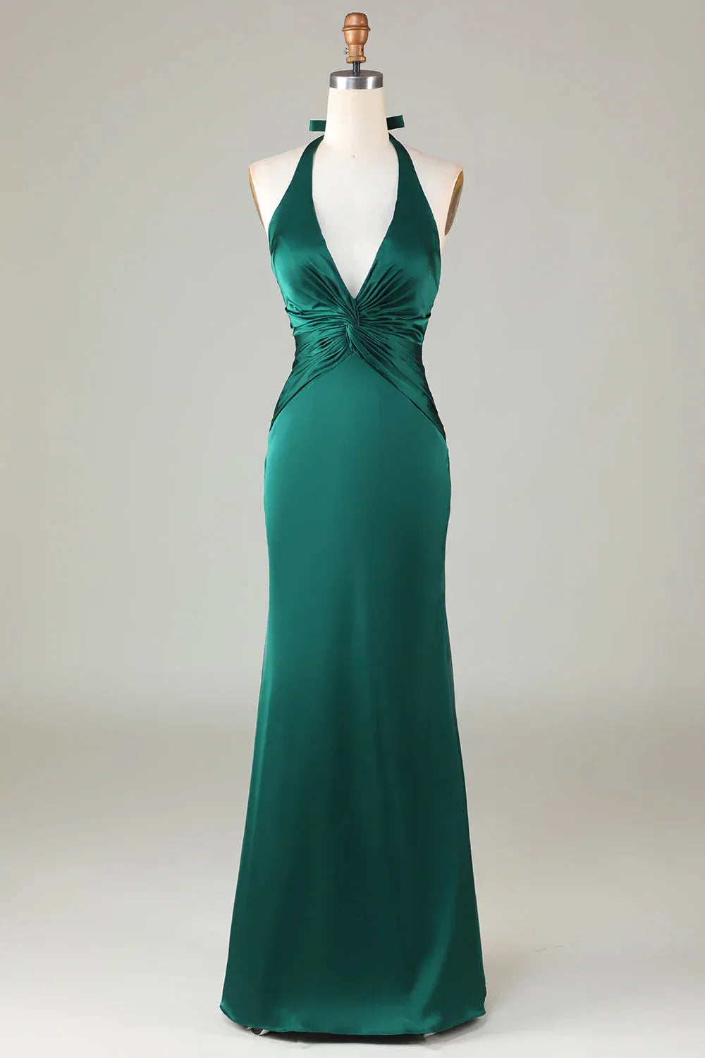 Mermaid Halter Satin Wedding Dress - Yihuiw by Yihuiw