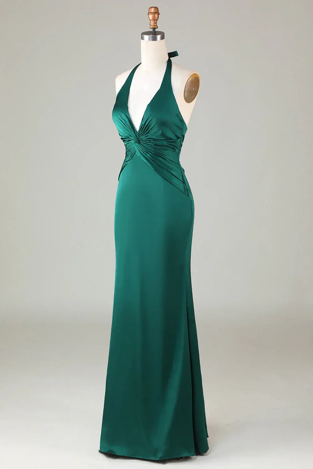 Mermaid Halter Satin Wedding Dress - Yihuiw by Yihuiw