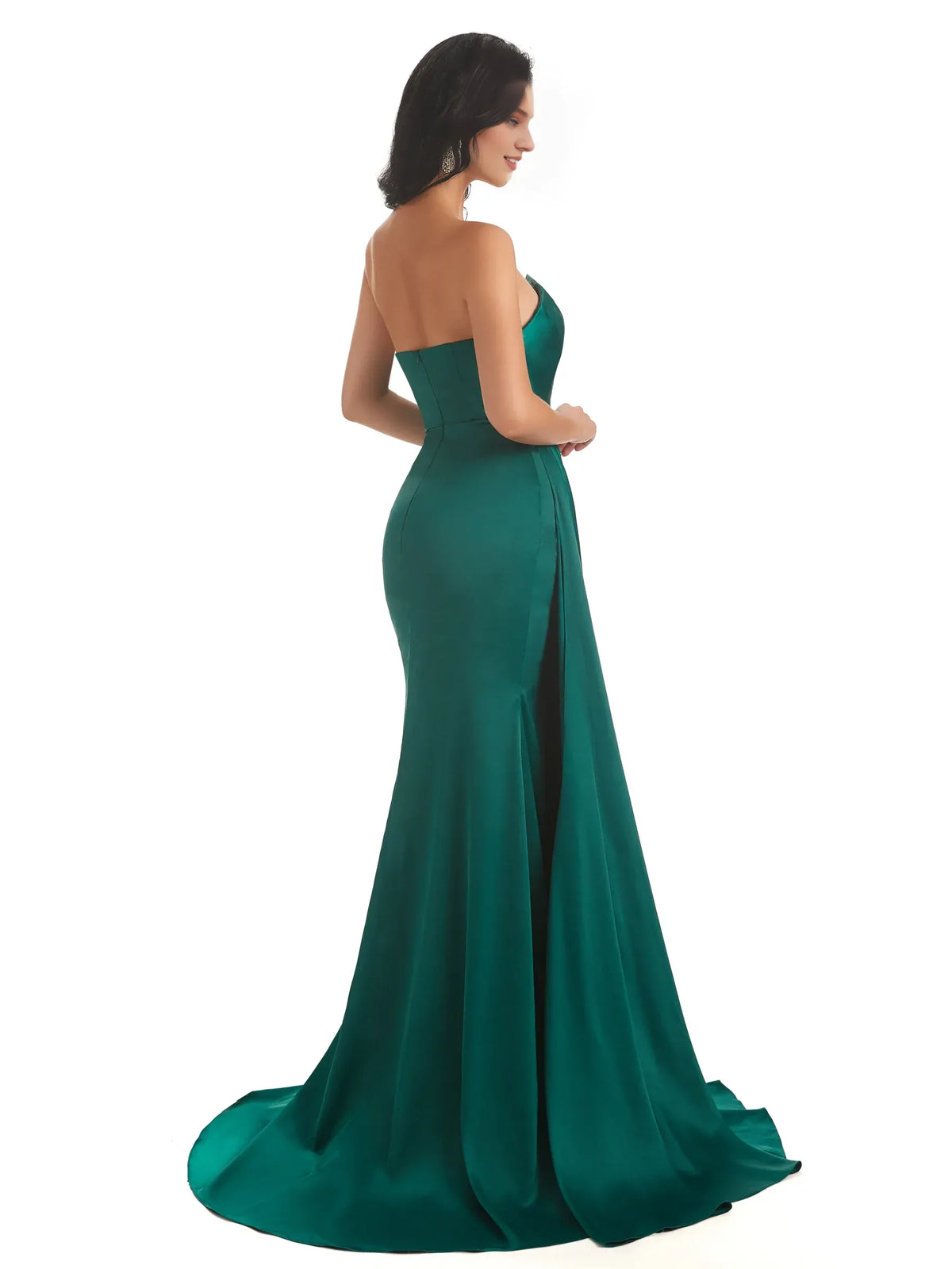Mermaid Strapless High Slit Wedding Dress - Yihuiw by Yihuiw