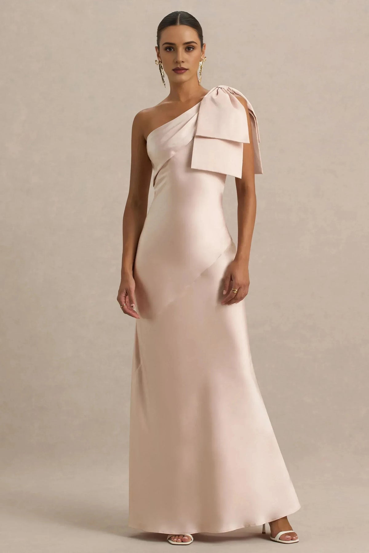 Enchanting Mermaid One Shoulder Bow Sleeve Open Back Floor Length Prom Dress by YiHuiw