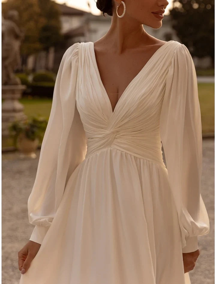 Floor-Length Wedding Dress - Yihuiw by Yihuiw
