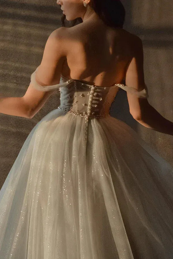 A-Line Sweetheart Floor-Length Wedding Dress - Yihuiw by Yihuiw