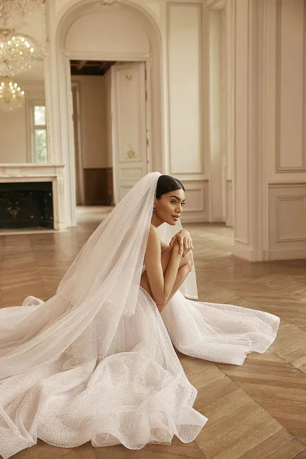 A-Line Sweetheart Floor-Length Wedding Dress - Yihuiw by Yihuiw