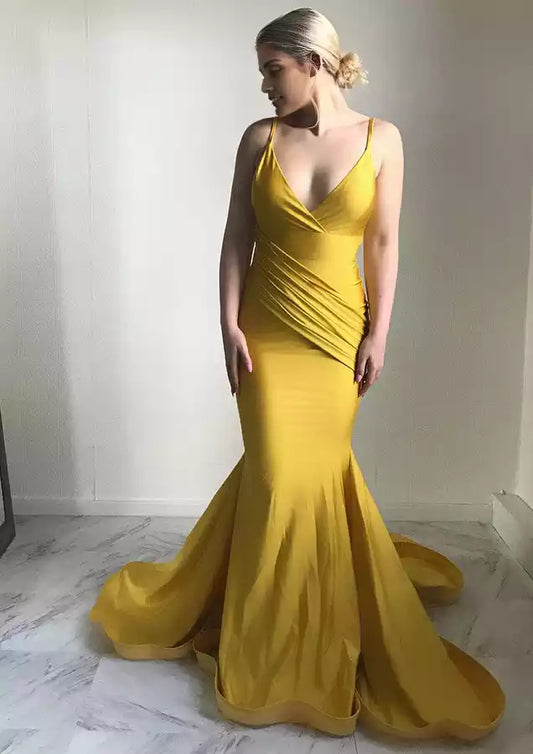 Exquisite and charming knitted ball Dress, trumpetmermaid style, trailing, sleeveless Prom Dresses