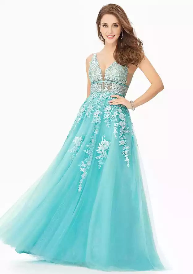 Vestidos de graduación exquisitos y hermosos de satén de gasa con estampado de línea A, detalles de lentejuelas y aire elegante