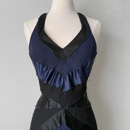 Fairy Halter Back Lace Up Women's Short/Midi satin Homecoming Dress simple gentle atmospheric and unique desi Bring summer colors to enhance whiteness by YiHuiw